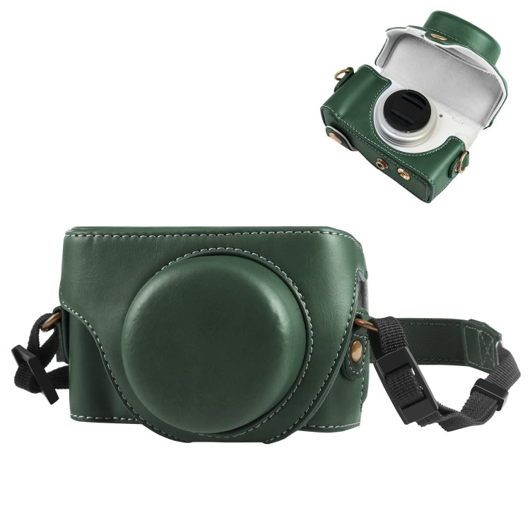 For Sony ZV-1F Vlog Camera Full Body Leather Camera Case Bag with Strap, For Sony ZV-1F