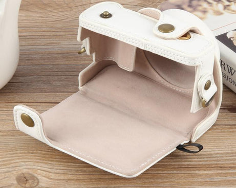 For Sony ZV-1F Vlog Camera Full Body Leather Camera Case Bag with Strap, For Sony ZV-1F