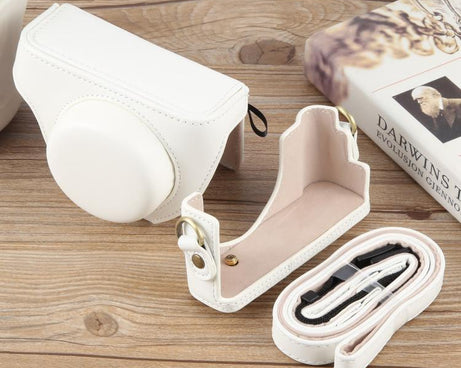 For Sony ZV-1F Vlog Camera Full Body Leather Camera Case Bag with Strap, For Sony ZV-1F