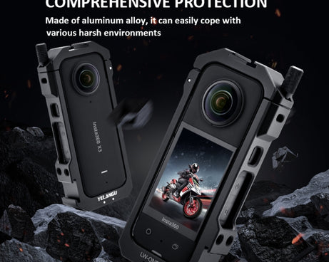 For Insta360 X3 YELANGU LW-ONE X3 Metal Cage Extended Frame Case