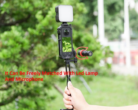 For Insta360 X3 YELANGU LW-ONE X3 Metal Cage Extended Frame Case