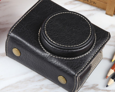 For Canon PowerShot G7 X Full Body Camera PU Leather Camera Case Bag with Strap, For Canon PowerShot G7 X