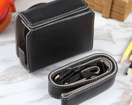 For Canon PowerShot G7 X Full Body Camera PU Leather Camera Case Bag with Strap, For Canon PowerShot G7 X