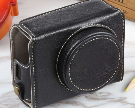 For Canon PowerShot G7 X Full Body Camera PU Leather Camera Case Bag with Strap, For Canon PowerShot G7 X