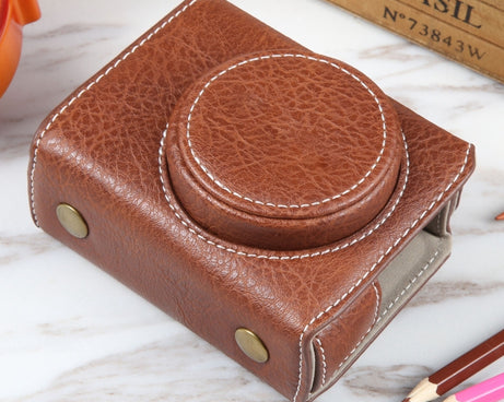 For Canon PowerShot G7 X Full Body Camera PU Leather Camera Case Bag with Strap, For Canon PowerShot G7 X