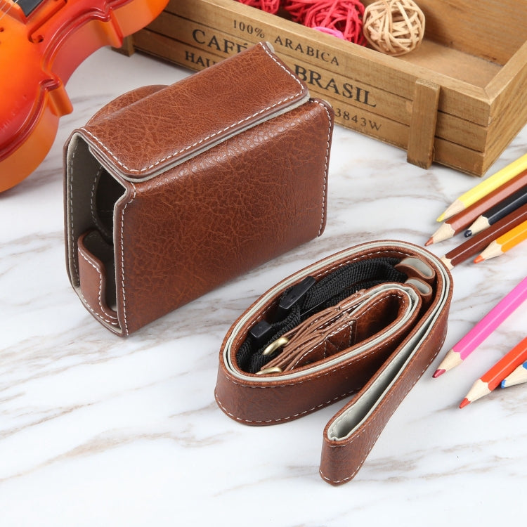 For Canon PowerShot G7 X Full Body Camera PU Leather Camera Case Bag with Strap, For Canon PowerShot G7 X