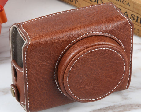 For Canon PowerShot G7 X Full Body Camera PU Leather Camera Case Bag with Strap, For Canon PowerShot G7 X