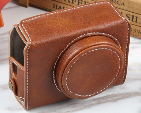 For Canon PowerShot G7 X Full Body Camera PU Leather Camera Case Bag with Strap, For Canon PowerShot G7 X