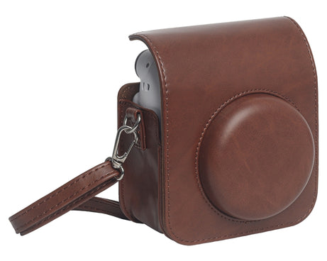 For FUJIFILM Instax mini 12 Leather Case Full Body Camera Bag with Shoulder Strap, For FUJIFILM Instax mini 12