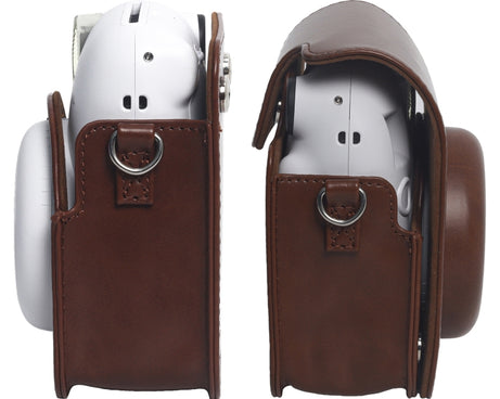 For FUJIFILM Instax mini 12 Leather Case Full Body Camera Bag with Shoulder Strap, For FUJIFILM Instax mini 12