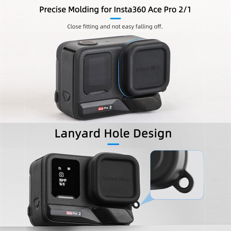 For Insta360 Ace Pro 2 Sunnylife Silicone Lens Cap Protector Lens Cover, For Insta360 Ace Pro 2 / 1