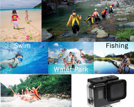 For GoPro HERO6 /5  30m Waterproof Housing Protective Case + Hollow Back Cover with Buckle Basic Mount & Screw, No Need to Disassemble Lens(GP413), Housing Case+ Back cover