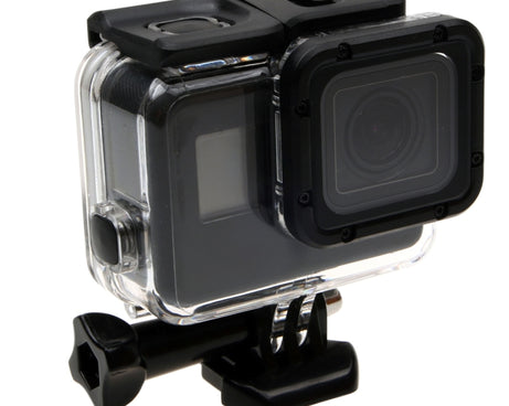 For GoPro HERO6 /5  30m Waterproof Housing Protective Case + Hollow Back Cover with Buckle Basic Mount & Screw, No Need to Disassemble Lens(GP413), Housing Case+ Back cover
