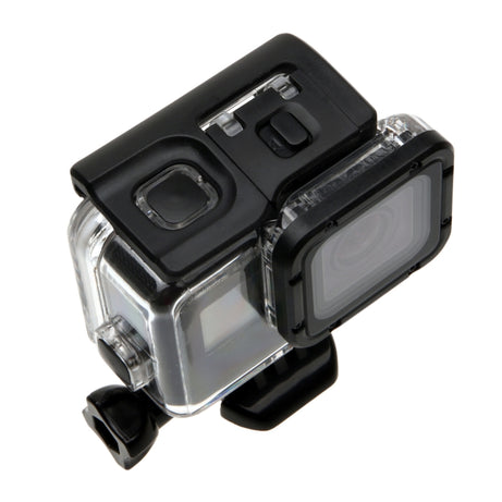 For GoPro HERO6 /5  30m Waterproof Housing Protective Case + Hollow Back Cover with Buckle Basic Mount & Screw, No Need to Disassemble Lens(GP413), Housing Case+ Back cover