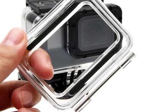 For GoPro HERO6 /5  30m Waterproof Housing Protective Case + Hollow Back Cover with Buckle Basic Mount & Screw, No Need to Disassemble Lens(GP413), Housing Case+ Back cover