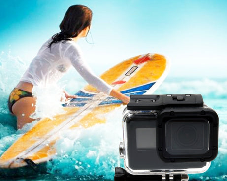 For GoPro HERO6 /5  30m Waterproof Housing Protective Case + Hollow Back Cover with Buckle Basic Mount & Screw, No Need to Disassemble Lens(GP413), Housing Case+ Back cover