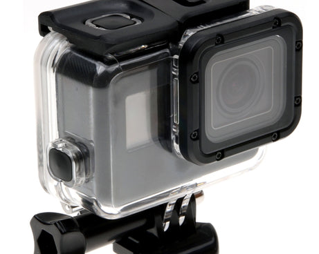 For GoPro HERO6 /5 Skeleton Housing Protective Case + Hollow Back Cover with Buckle Basic Mount & Screw, No Need to Disassemble Lens, Hollow Back Cover