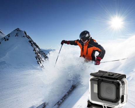 For GoPro HERO6 /5 Skeleton Housing Protective Case + Hollow Back Cover with Buckle Basic Mount & Screw, No Need to Disassemble Lens, Hollow Back Cover