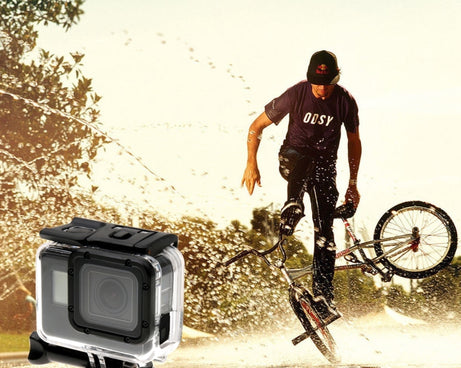 For GoPro HERO6 /5 Skeleton Housing Protective Case + Hollow Back Cover with Buckle Basic Mount & Screw, No Need to Disassemble Lens, Hollow Back Cover