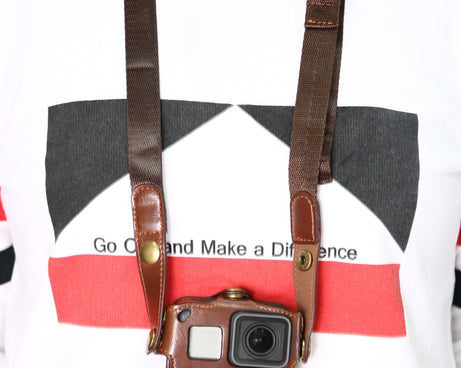 For GoPro HERO7 Black /6 /5  PU Leather Housing Case with Neck Strap & Buttons, PU Leather (Brown), PU Leather (Coffee), PU Leather (Black)
