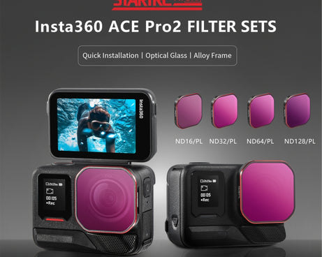 For Insta360 Ace Pro 2 STARTRC 4 in 1 ND16PL ND32PL ND64PL ND128PL Camera Lens Filter