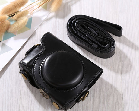 Full Body Camera PU Leather Case Bag with Strap for Canon G9X / G9X II, For G9X