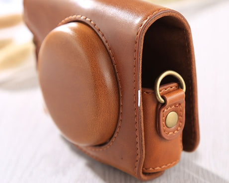 Full Body Camera PU Leather Case Bag with Strap for Canon G9X / G9X II, For G9X