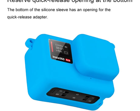 For Insta360 Ace Body Silicone Protective Case with Lens Cap