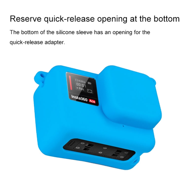 For Insta360 Ace Body Silicone Protective Case with Lens Cap