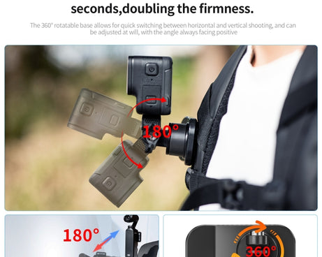 STARTRC 360 Degree Rotation Backpack Clip Magnetic Suction Mount