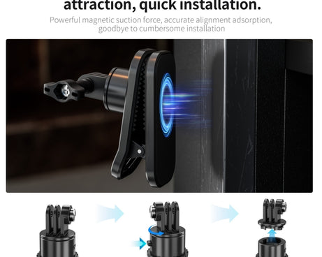 STARTRC 360 Degree Rotation Backpack Clip Magnetic Suction Mount