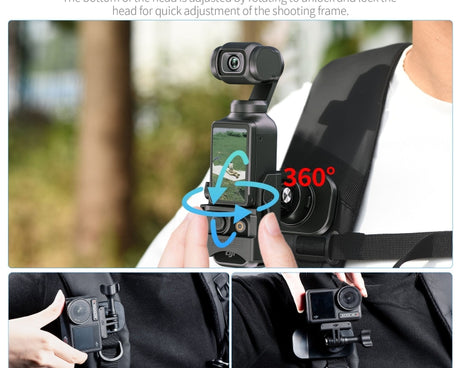 STARTRC 360 Degree Rotation Backpack Clip Magnetic Suction Mount