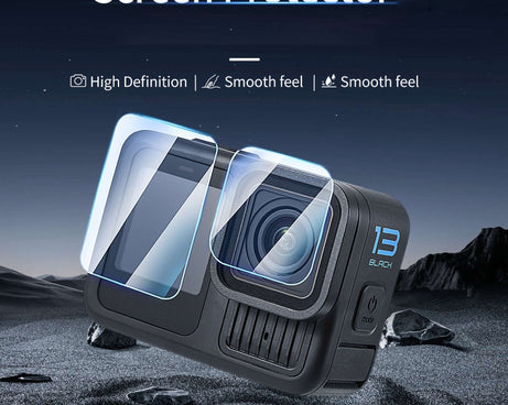 For GoPro HERO13 Black STARTRC 2 Sets 3 in 1 Lens and Front Back Screen Tempered Glass Film