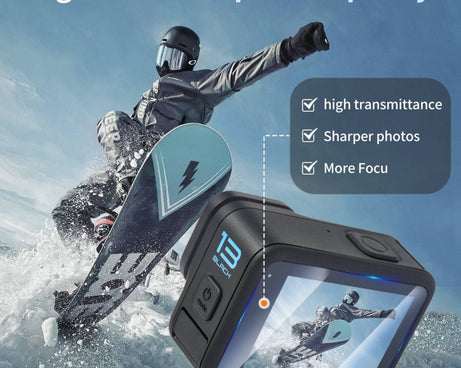 For GoPro HERO13 Black STARTRC 2 Sets 3 in 1 Lens and Front Back Screen Tempered Glass Film