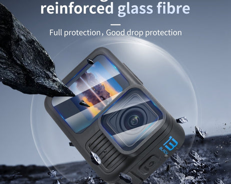 For GoPro HERO13 Black STARTRC 2 Sets 3 in 1 Lens and Front Back Screen Tempered Glass Film