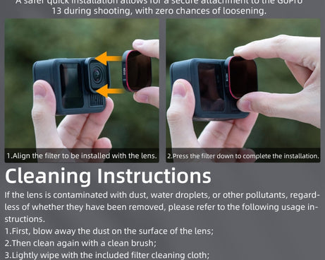For GoPro HERO13 Black STARTRC Quick Release 4 in 1 ND8 ND16 ND32 CPL Lens Filter, For GoPro HERO13 Black