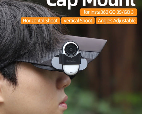 For Insta360 GO3 / GO 3S Sunnylife Baseball Hat Clip Mount Baseball Cap Clamp Quick Release Mount Camera POV Vlog Holder