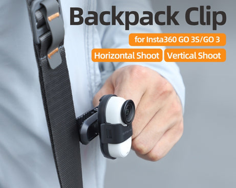 For Insta360 GO3 / GO 3S Sunnylife 360 Degree Rotation Backpack Clip Action Camera Clamp Mount