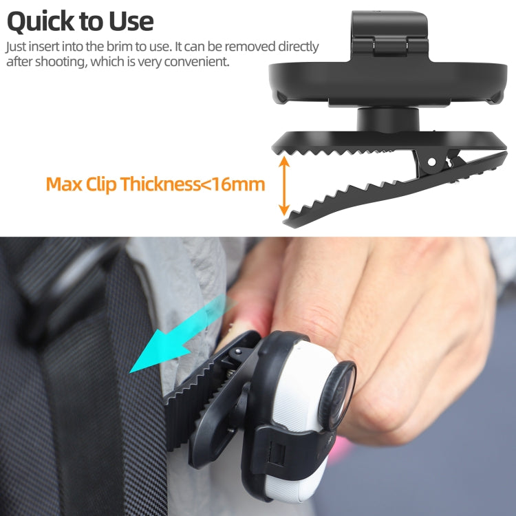 For Insta360 GO3 / GO 3S Sunnylife 360 Degree Rotation Backpack Clip Action Camera Clamp Mount
