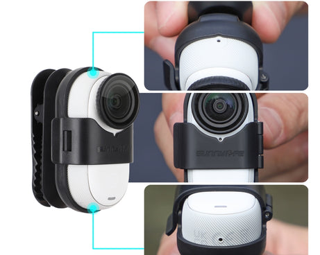 For Insta360 GO3 / GO 3S Sunnylife 360 Degree Rotation Backpack Clip Action Camera Clamp Mount