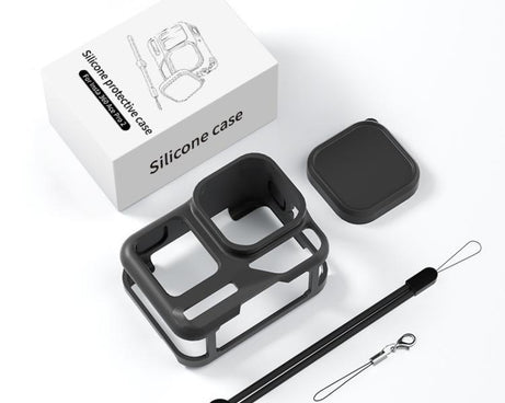 For Insta360 Ace Pro 2 Silicone Protective Case with Wrist Strap & Lens Cover