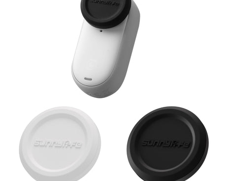 For Insta360 GO 3S Sunnylife 2pcs Black and White Scratch-resistant Lens Protective Cap, Lens Protective Cap