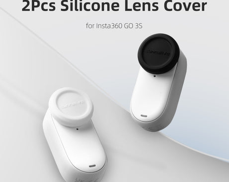 For Insta360 GO 3S Sunnylife 2pcs Black and White Scratch-resistant Lens Protective Cap, Lens Protective Cap