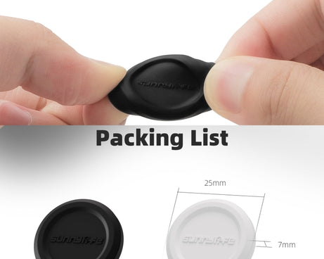 For Insta360 GO 3S Sunnylife 2pcs Black and White Scratch-resistant Lens Protective Cap, Lens Protective Cap