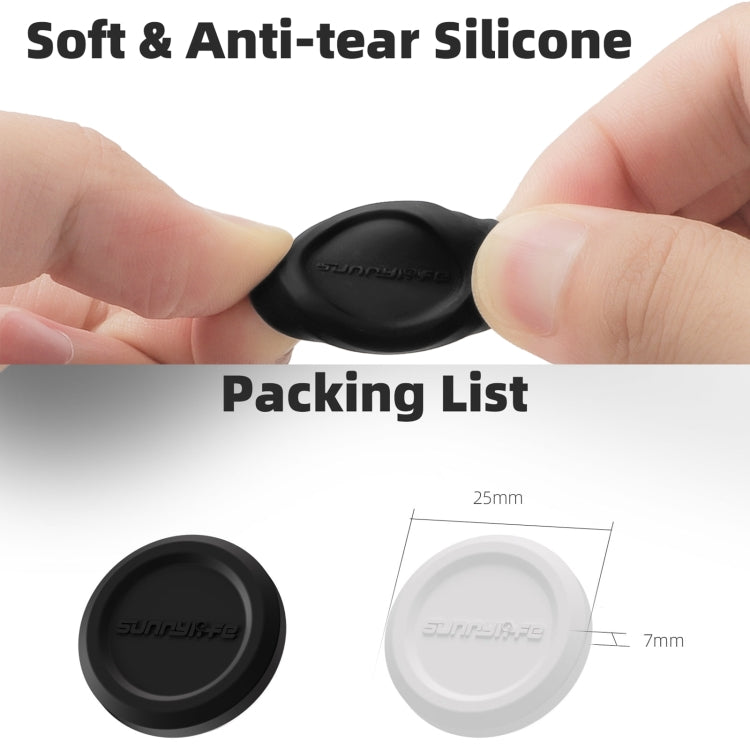 For Insta360 GO 3S Sunnylife 2pcs Black and White Scratch-resistant Lens Protective Cap, Lens Protective Cap