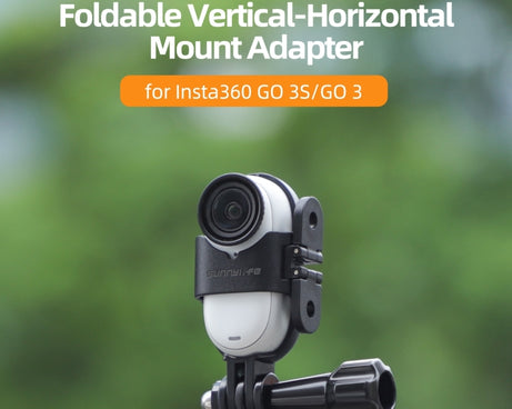 For Insta360 GO 3S / GO 3 Sunnylife Foldable Vertical-Horizontal Mount Adapter Protective Frame Brackets Housing Case, Vertical-Horizontal Mount