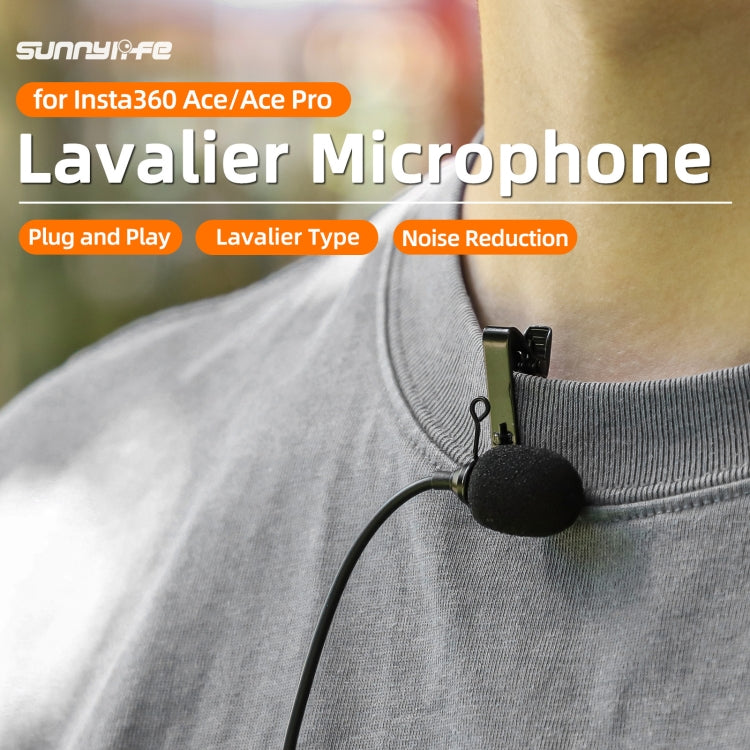 For Insta360 Ace / Ace Pro Lavalier Clip Type-C Recording Microphone, Lavalier Clip Microphone