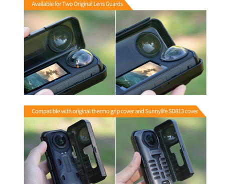 For Insta360 X4 Sunnylife Integrated Lens Screen Camera Cover Protector Screen Protective Case, Lens Screen Protective Cover Compatible Version