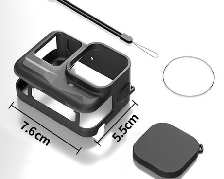 For Insta360 Ace Pro Silicone Protective Case with Wrist Strap & Lens Cover, For Insta360 Ace Pro