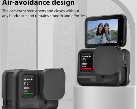 For Insta360 Ace Pro Silicone Protective Case with Wrist Strap & Lens Cover, For Insta360 Ace Pro